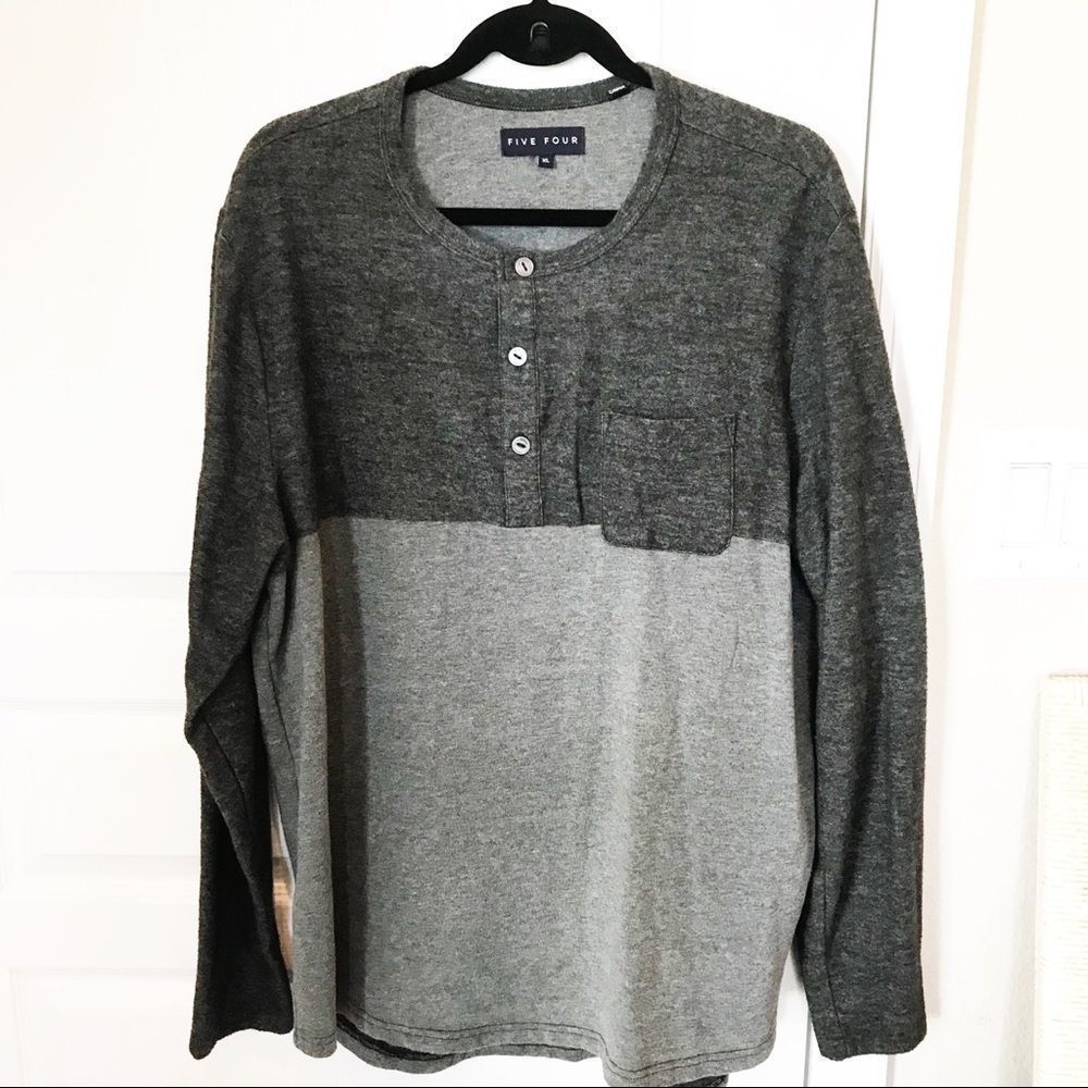 Five Four long sleeve colorblock tee sweater